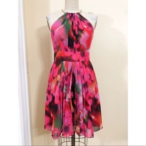 Eliza J Printed Chiffon Dress